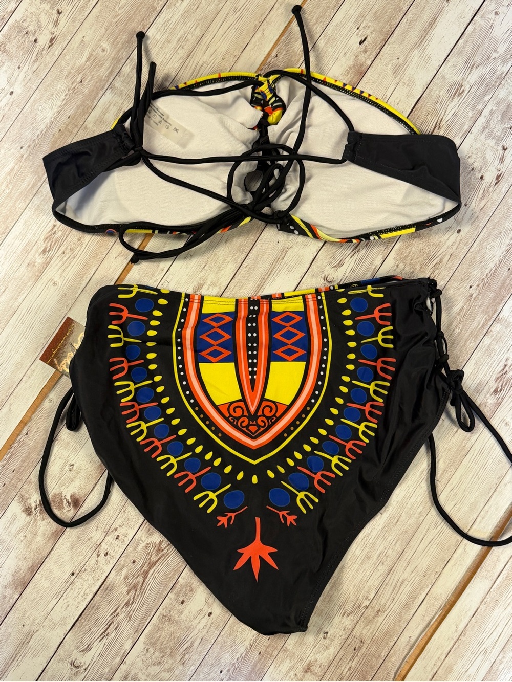 New Vibrant African Print Two-Piece Bikini Set - Picture 7 of 12